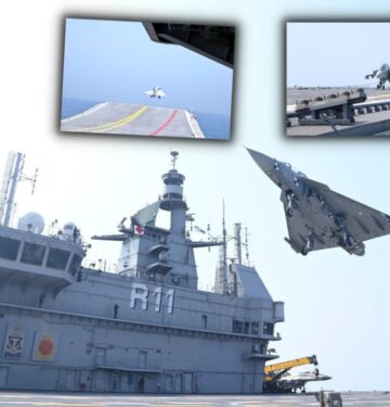 HAL Naval LCA mendarat pertama kali di IN Vikrant_ IN _ AR