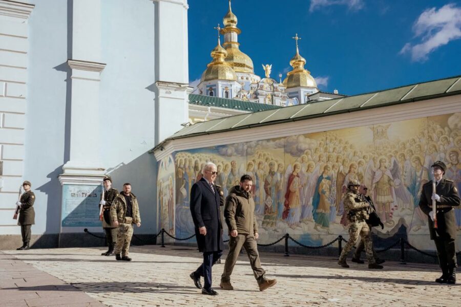 Joe Biden and Volodymyr Zelensky in Kyiv