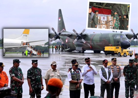 Pengiriman bantuan Indonesia ke Turkiye dari Lanud Halim Perdanakusuma jakarta Sabtu 11-2-2023- Airspace Review