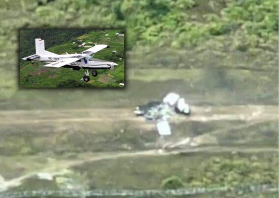 Pesawat PC-6 SusiAir dibakar KKB di Papua