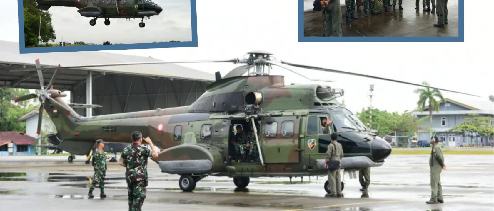TNI kerahkan helikopter Super Puma H-3211 untuk bantu evakuasi korban heli Bell 412SP _Airspace ReviewPolri