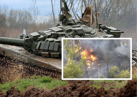 T-72B Rusia berhasilkan dihancurkan pasukan Ukraina di Kherson