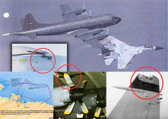 Ujung sirip tegak Su-27 berbenturan dengan baling-baling P-3 Norwegia