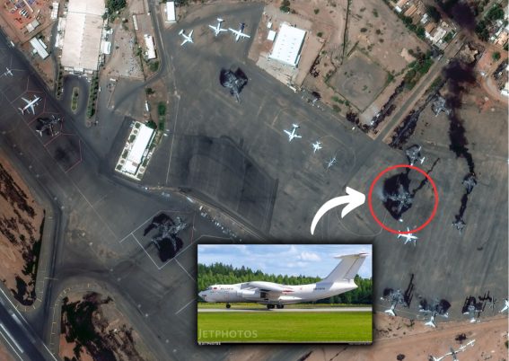 Il-76TD Belcanto Airlines dari Belarus dihancurkan di Bandara Khartoum Sudan (1)