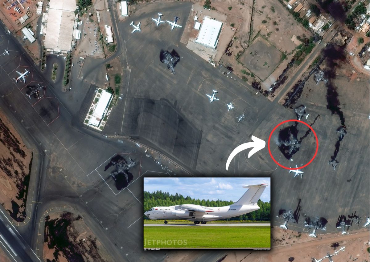 Il-76TD Belcanto Airlines dari Belarus dihancurkan di Bandara Khartoum Sudan (1)