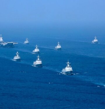 Kapal perang China melakukan latihan perang di sekitar Taiwan