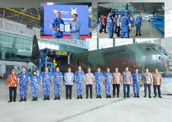 TNI AU dan GMF Kerja Sama Perawatan C-130