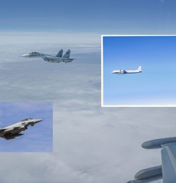 Typhoon Inggris dan Jerman cegat Il-20 yang dikawal Su-27