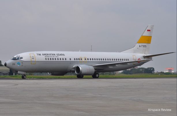 Boeing 737 TNI AU Tiba dari Sudan