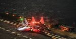 MiG-29K melakukan pendaratan malam hari perdana di kapal induk india INS Vikrant