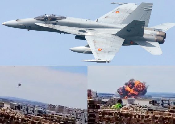 Pesawat EF-18M Hornet AU Spanyol jatuh -pilot selamat _ Airspace Review