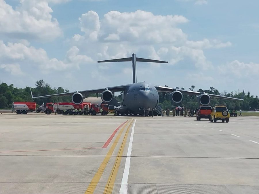 C-17 Globemaster III mendarat di Lanud Roesmin Nurjadin dalam rangka Cope West 2023