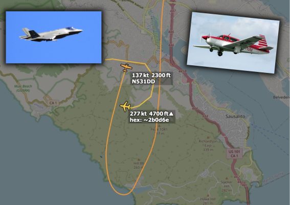 F-35 degat pesawat Moolney M-20 di atas San Francisco_ airspace review
