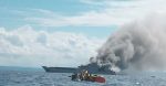 KRI Teluk Hading-538 terbakar_