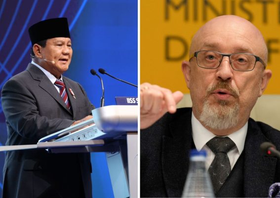 Prabowo Subianto dan Olekxii Reznikov