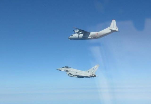 RAF Typhoon cegat pesawat Rusia