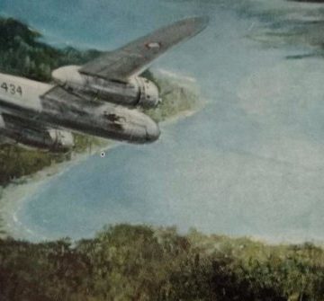 B-25 Mitchell tembak kapal Belanda