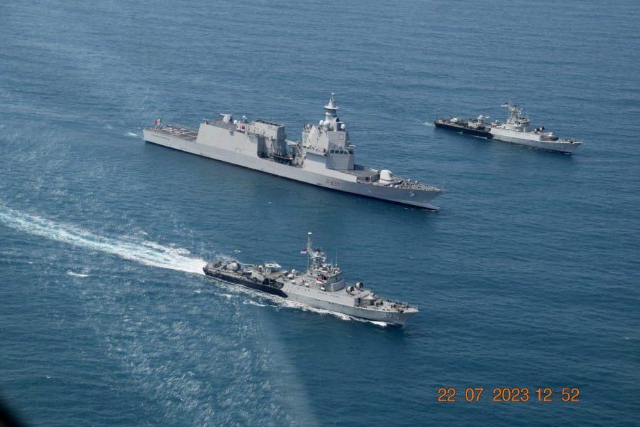 Latihan Bersama TNI AL dan AL Italia di Laut Jawa