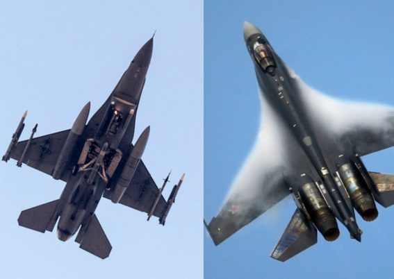 Jet F-16 koalisi pimpinan AS mengganggu jet Su-35 Rusia di Suriah
