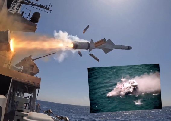 KRI John Lie tembak eks fregat KRI Slamet Riyadi dengan Exocet MM40 Block 3_ airspace review