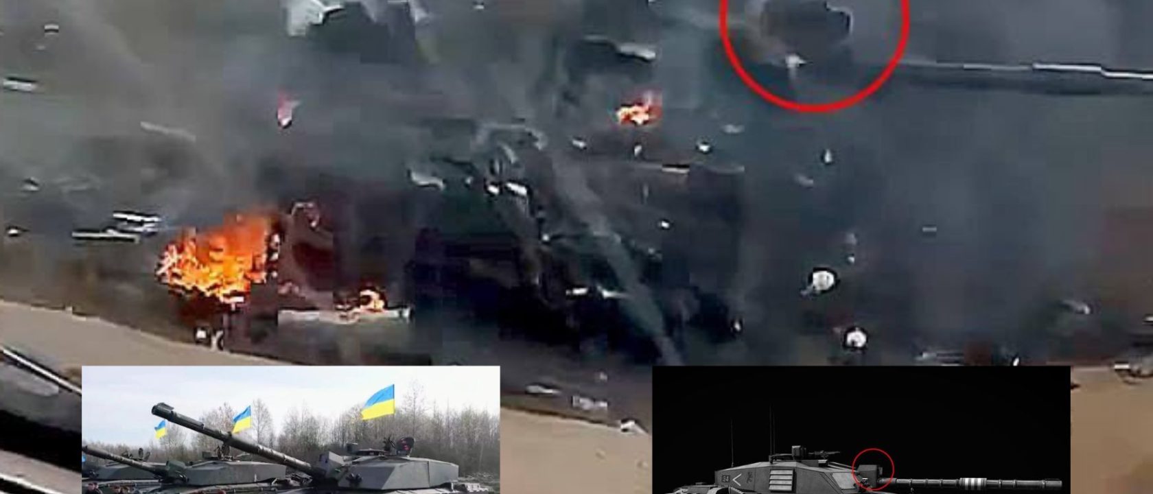 Challenger 2 pertama Ukraina dihancurkan oleh pasukan Rusia