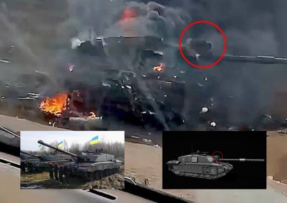 Challenger 2 pertama Ukraina dihancurkan oleh pasukan Rusia