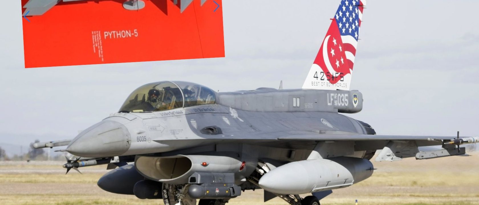 F-16 Singapura dilengkapi dengan rudal Python-5_ Airspace Review