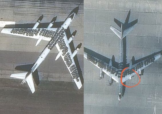 Tu-95 dipasangi ban bekas di atas sayapnya- MAXAR_ Airspace Review