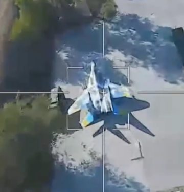 Drone Lancet Rusia menyerang MiG-29 Ukraina