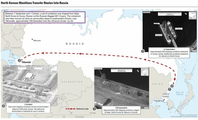 Pengiriman 1000 kontainer senjata dari Korea Utara ke Rusia