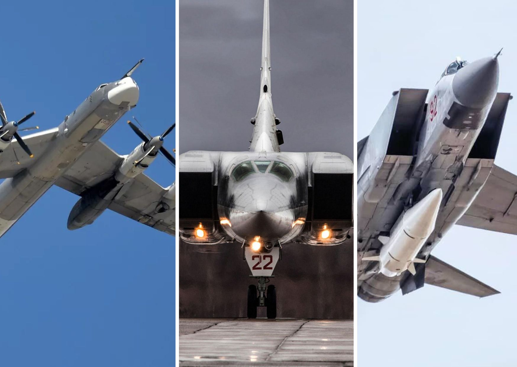 Tu-95MS - Tu-22M3 - MiG-31K_ Airspace Review