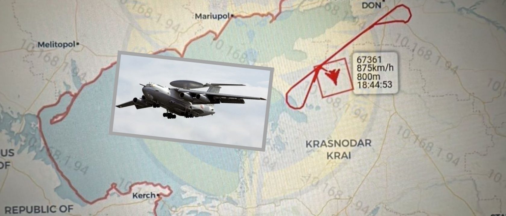 A-50 kedua Rusia ditembak Ukraina di atas Krasnodar Krai