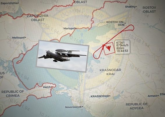 A-50 kedua Rusia ditembak Ukraina di atas Krasnodar Krai