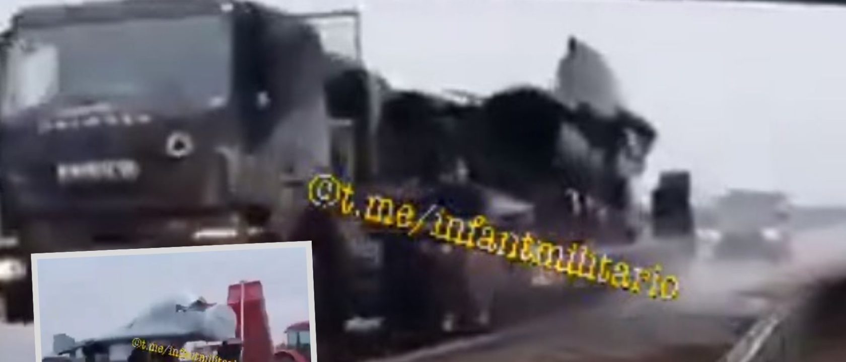 Truk membwa MiG-29 dari Polandia ke Ukraina_ Airspace Review (1)