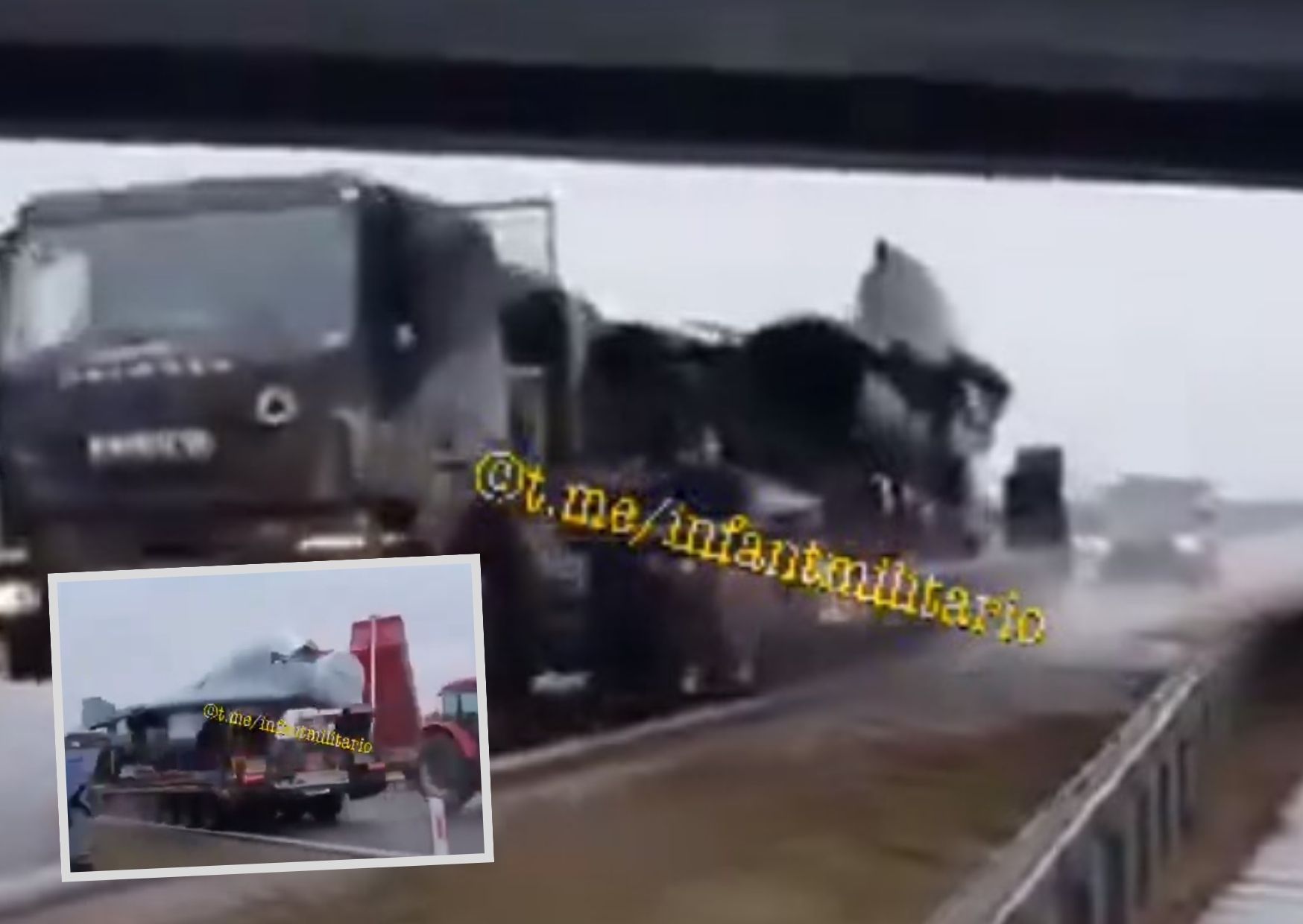 Truk membwa MiG-29 dari Polandia ke Ukraina_ Airspace Review (1)