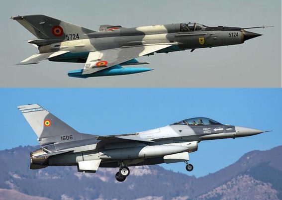 MiG-21 LanceR and F-16_ Romania_
