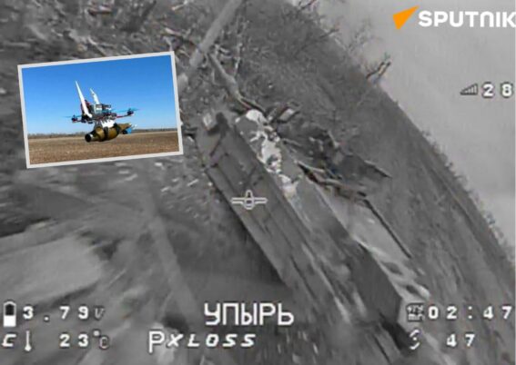 Tank Abrams Ukraina dihancurkan oleh drone FPV Upyr Rusia_ Airspace Review