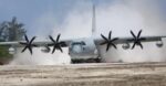 KC-130J USAF mendarat di Pulau Tinian