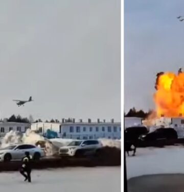 Pesawat ringan yang diubah menjadi drone bunuh diri digunakan Ukraina untuk menyerang pabrik drone Rusia