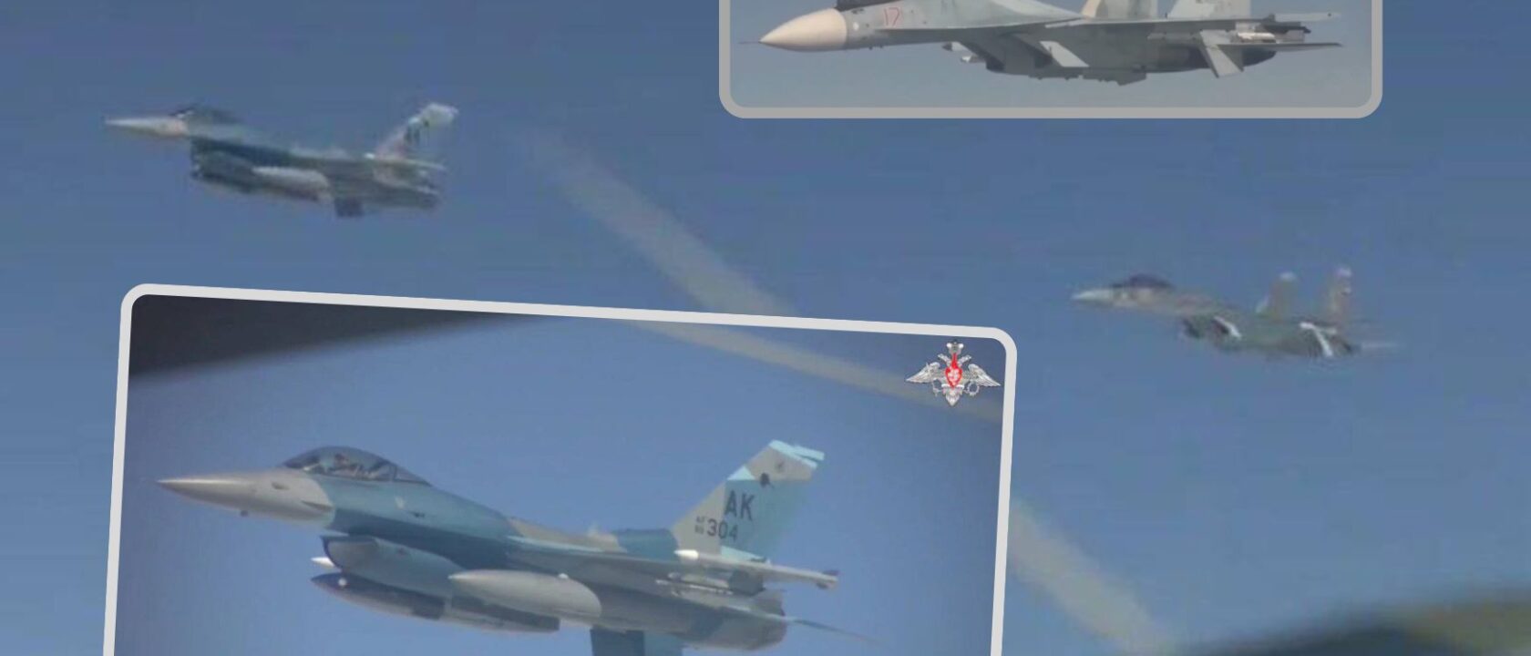 F-16 cegat Tu-95MS yang dikawal Su-30MS dan Su-35S_ Airspace Review (1)