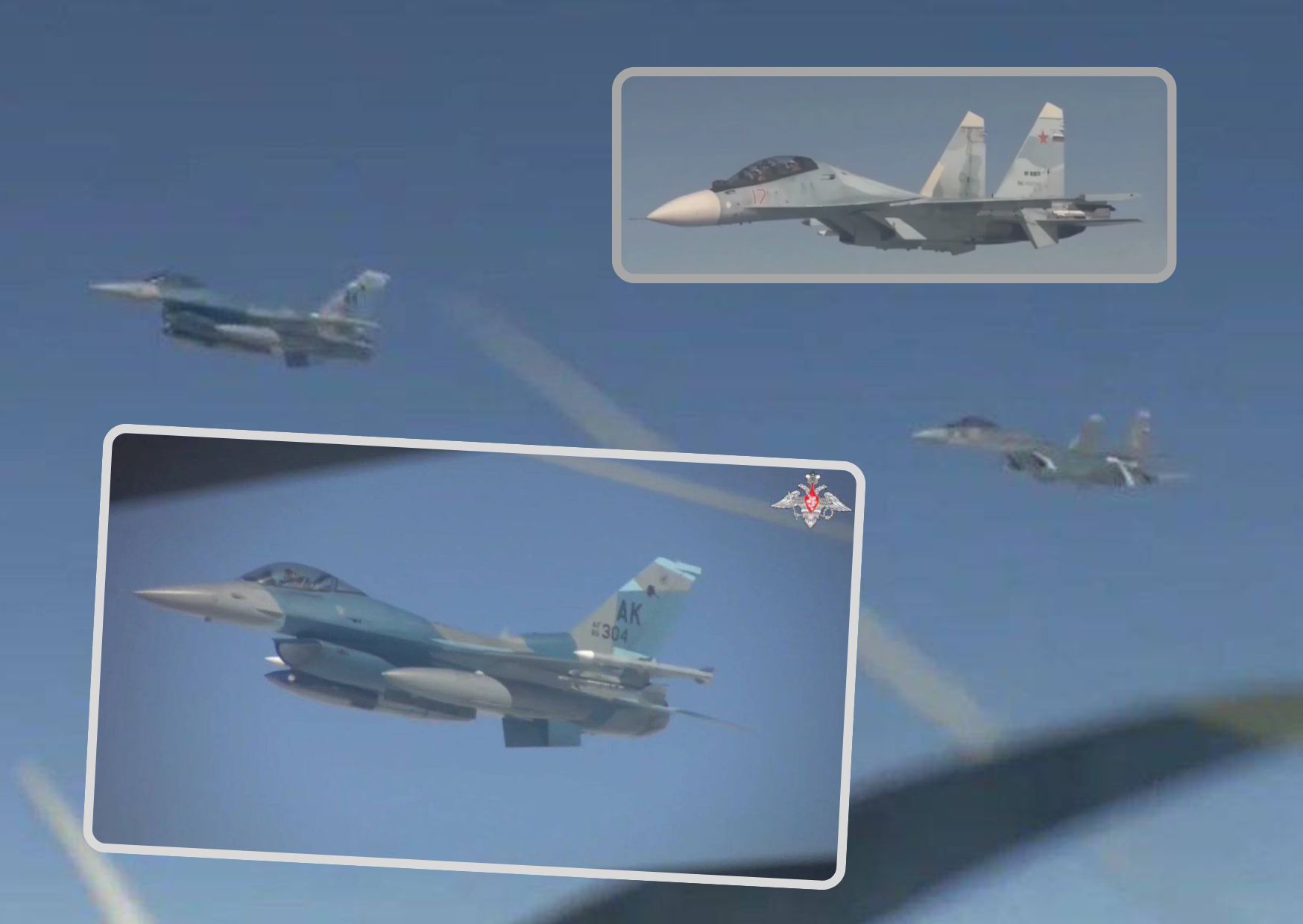 F-16 cegat Tu-95MS yang dikawal Su-30MS dan Su-35S_ Airspace Review (1)