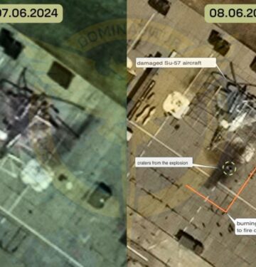 Aduh Su-57 Rusia diserang drone Ukraina