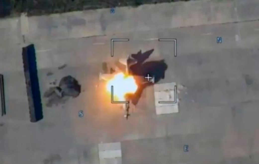 Drone Lancet menyerang MiG-29 Ukraina