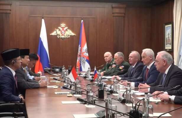Menhan Prabowo bertemu dengan Menhan Rusia Andrey Belousov di Moskow pada 31 Juli 2024
