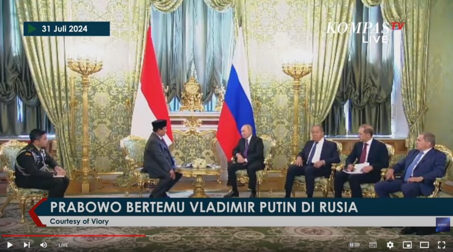 Prabowo bertemu Presiden Putin