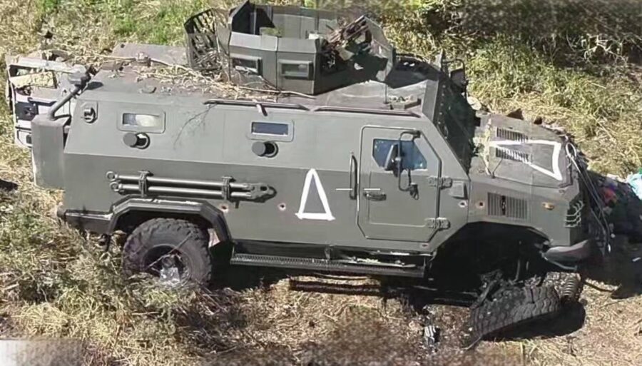 Kendaraan Ukraina di Kursk