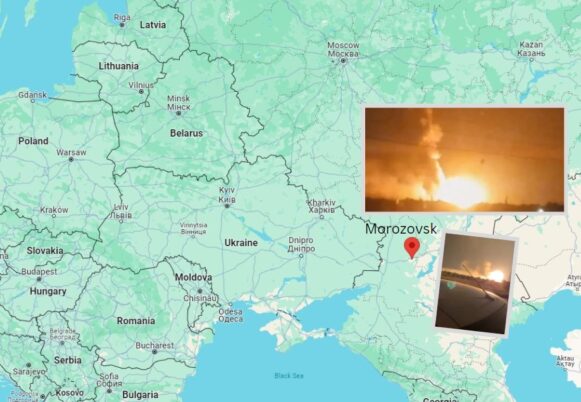 Puluhan drone Ukraina serang Pangkalan Udara Morozovsk Rusia