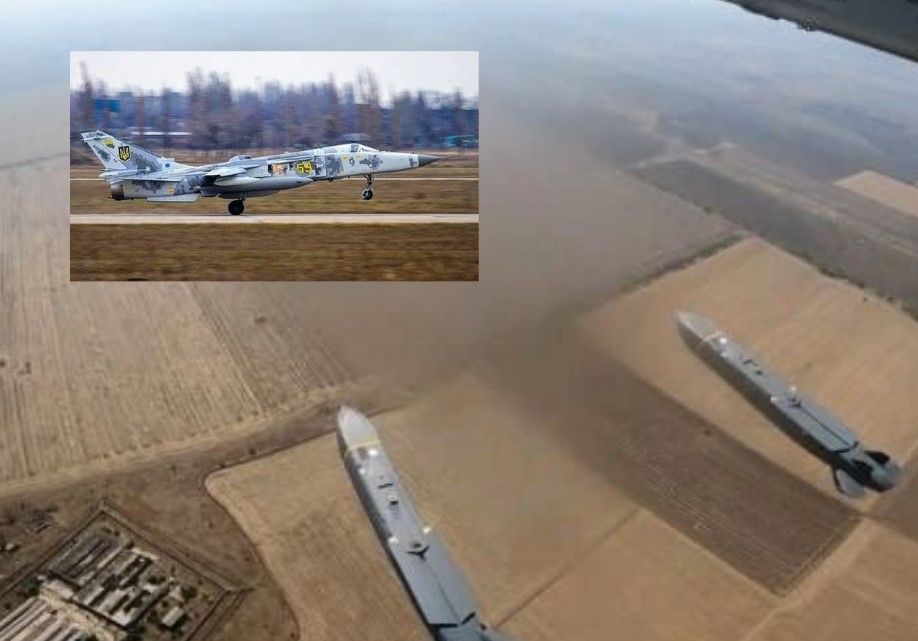 Su-24 Ukraina meluncurkan rudal Storm Shadow