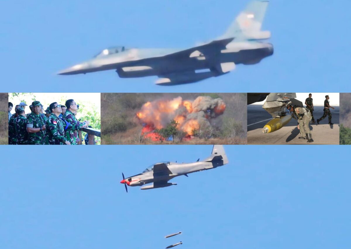 F-16 dan Super Tucano melaksanakan pengeboman dalam Super Garuda Shield 2024 _ Airspace Review (1)