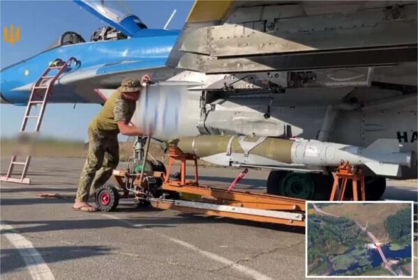 MiG-29 Ukraina melepaskan bom JDAM di Kursk